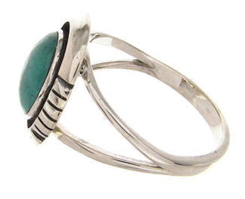 Southwest Turquoise And Silver Ring Size 5-1/4 YS60582